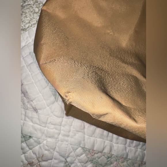 Longchamp Le Pliage Classic Medium Tote • Tan Nylon & Brown Leather • France - Picture 7 of 16